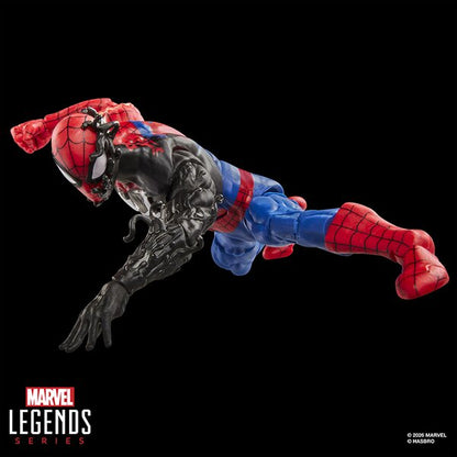 Marvel Legends Series Spider-Man (Alien Costume) Retro Comics Secret Wars 6 Inch Action Figure with Shield