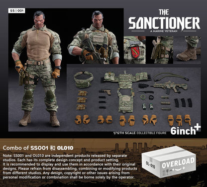 6Inch+ The Sanctioner SS001 1/12 Action Figure