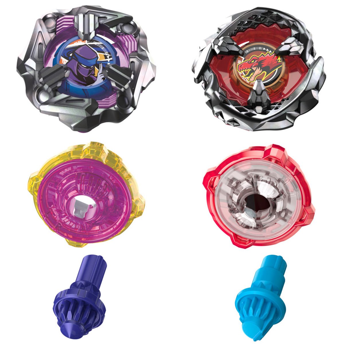 Beyblade X Beat Tyranno 4-70Q & Knife Shinobi 4-80HN Dual Pack Set with 2 Right-Spinning Tops