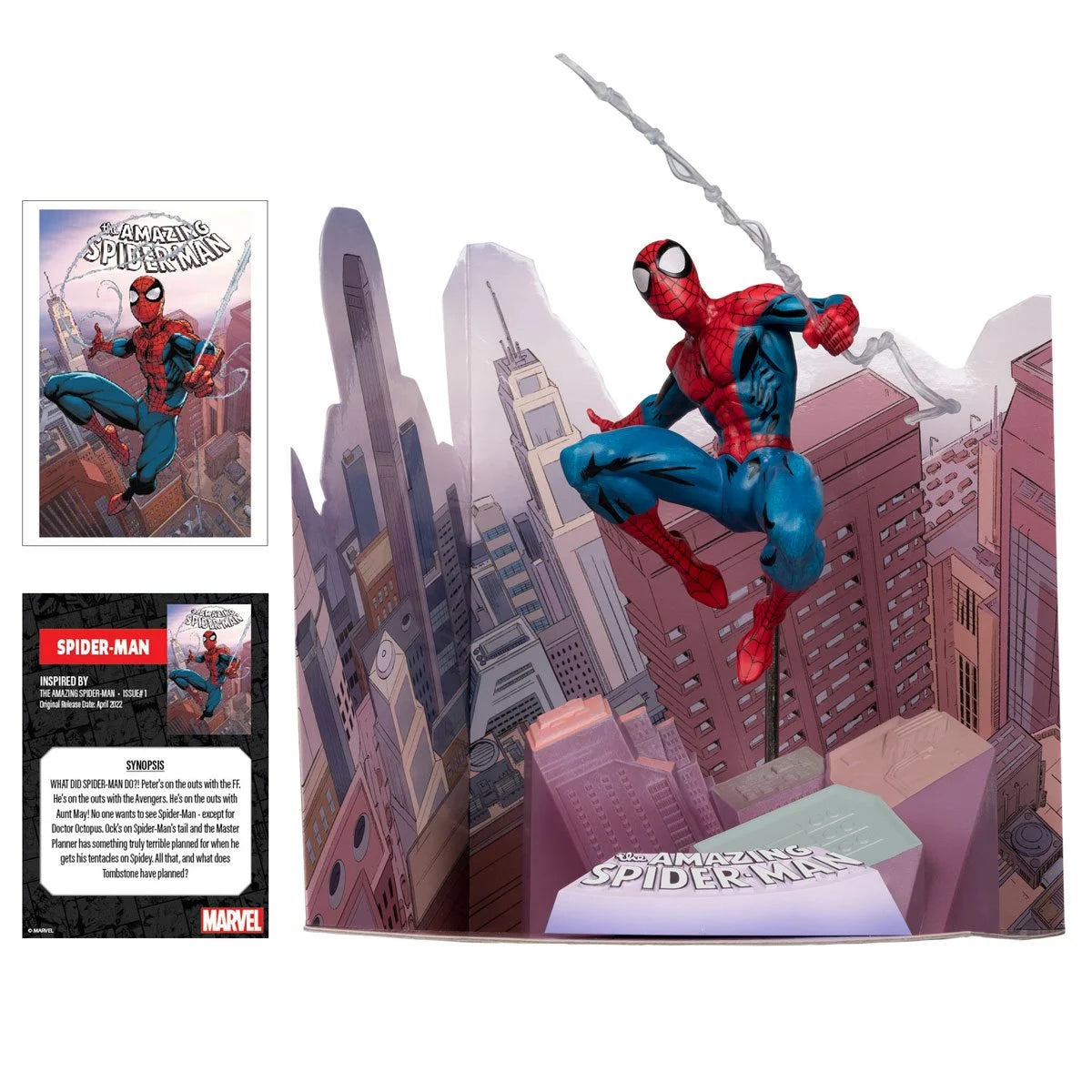Marvel Wave 4 The Amazing Spider-Man #1 1:10 Scale Posed Figure with Scene