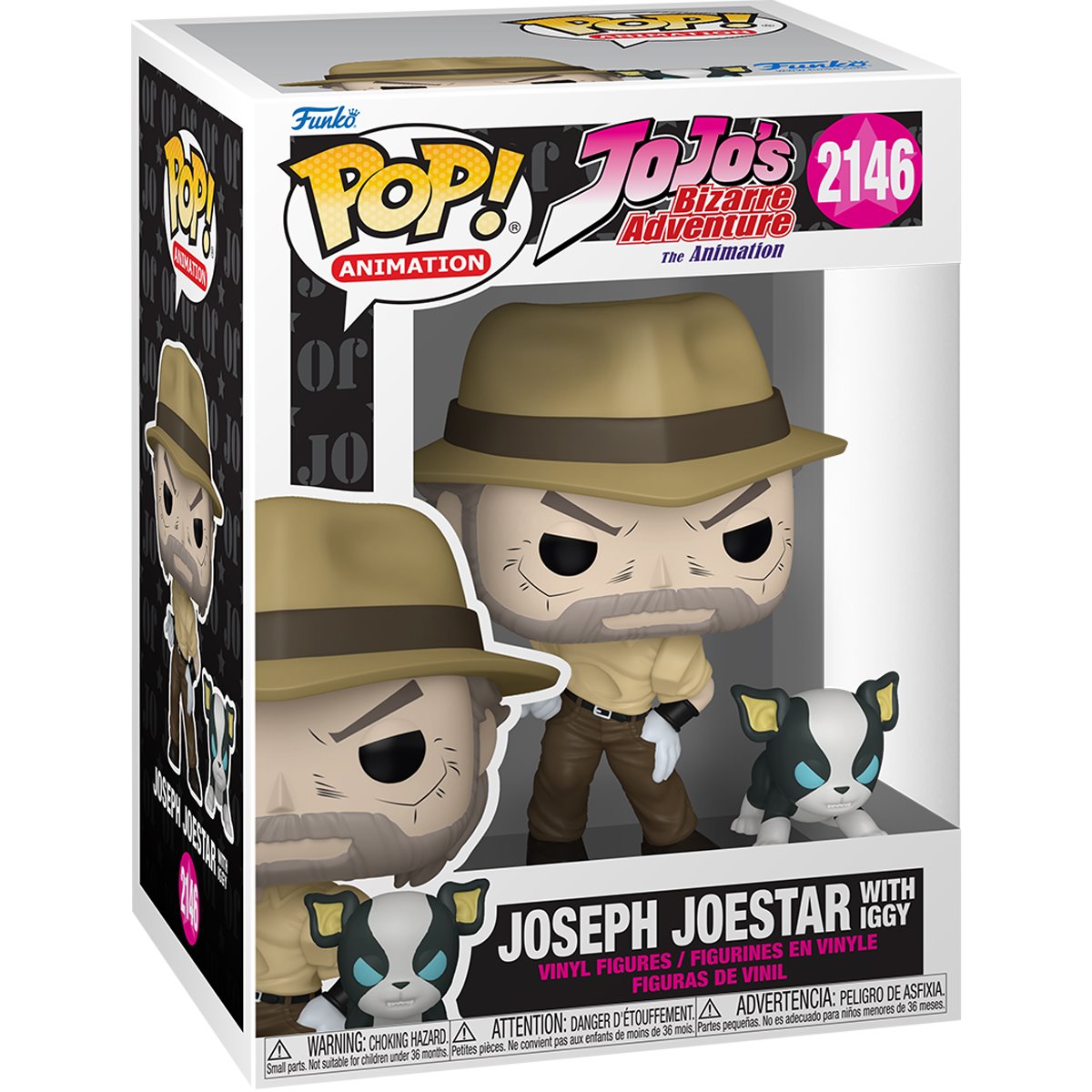 [Pre-Order] Pop! Animation: JoJo's Bizarre Adventure Joseph Joestar and Iggy