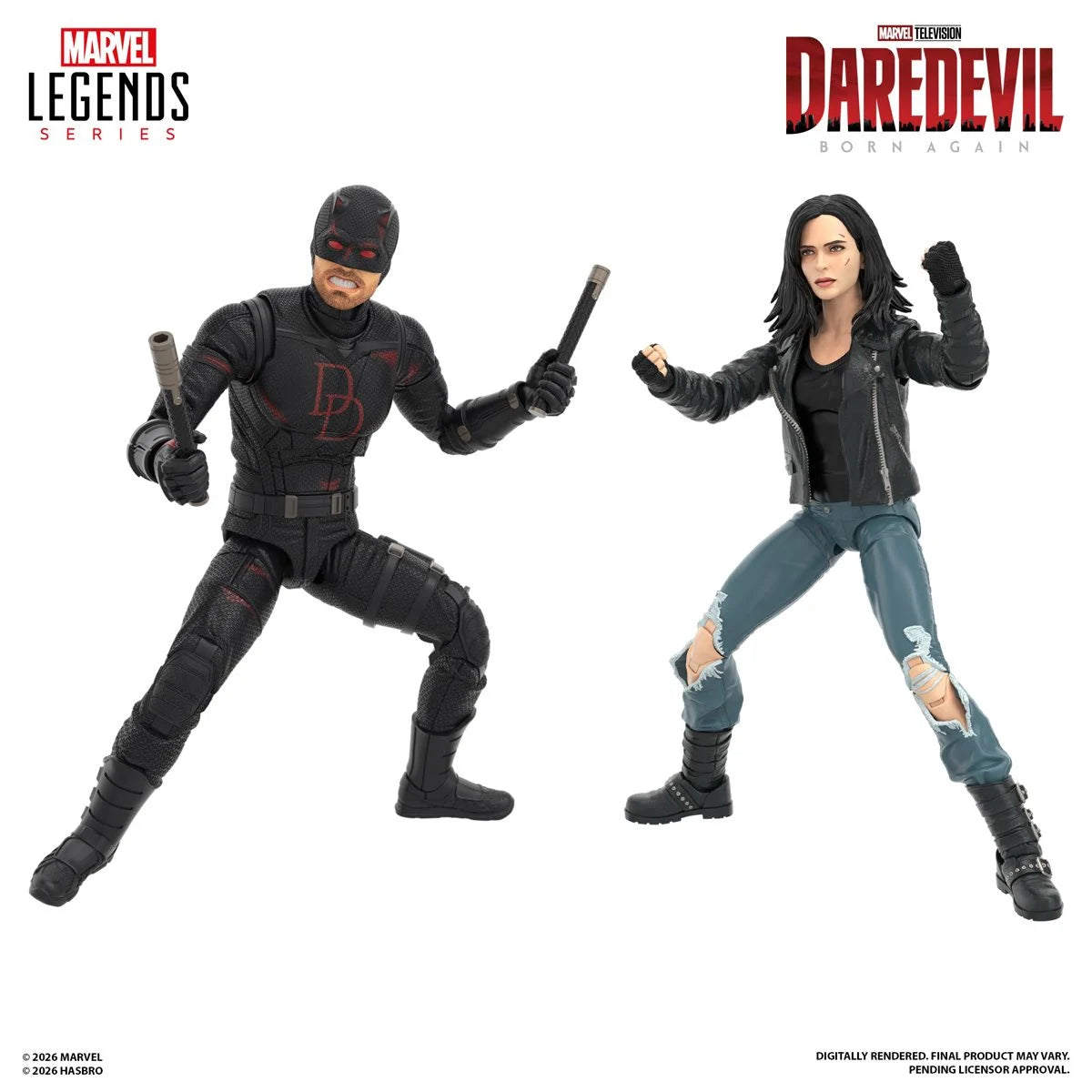 Daredevil: Born Again Marvel Legends Series Daredevil & Jessica Jones 6-Inch Action Figures