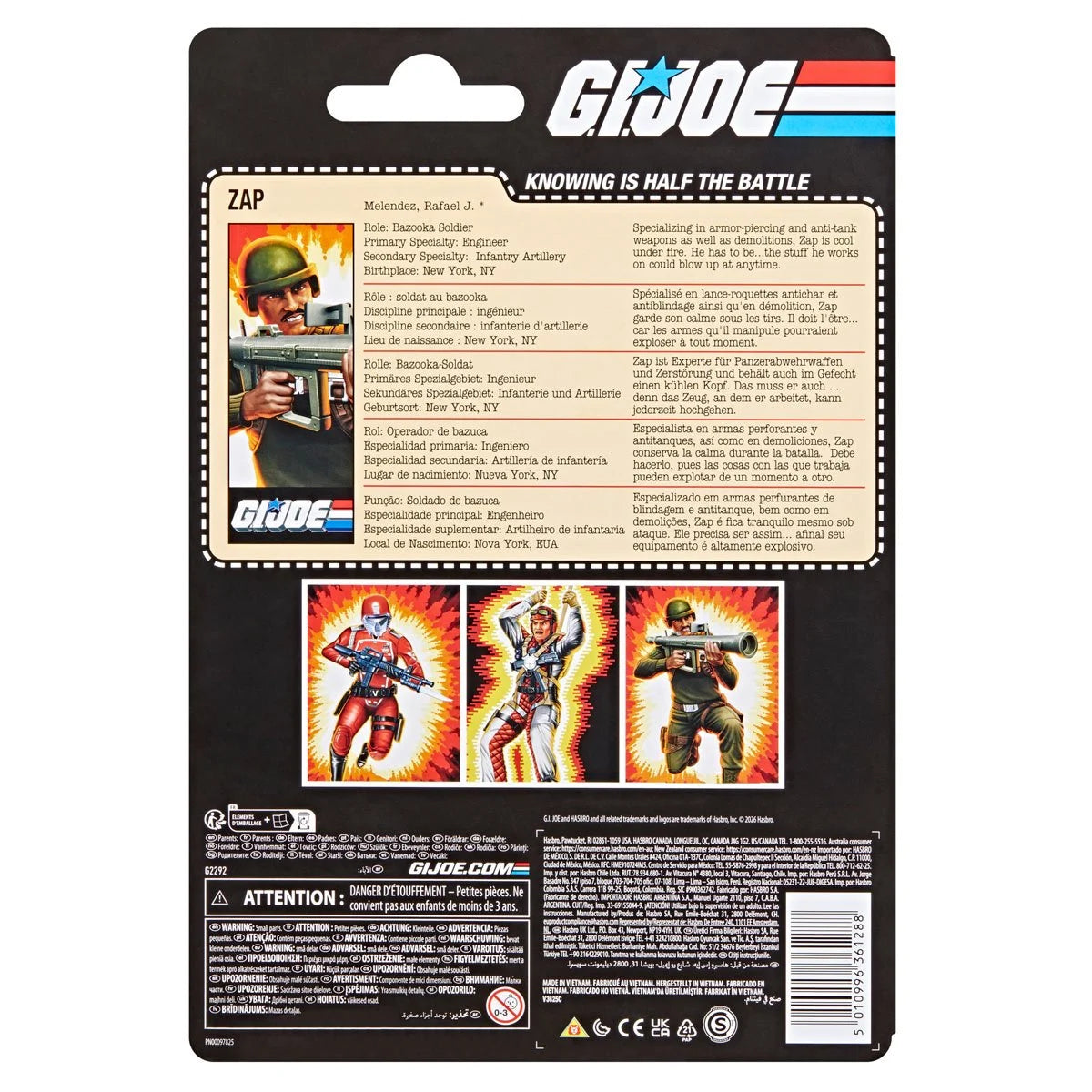G.I. Joe Classified Series Retro Cardback Rafael Zap Melendez 6-Inch Action Figure