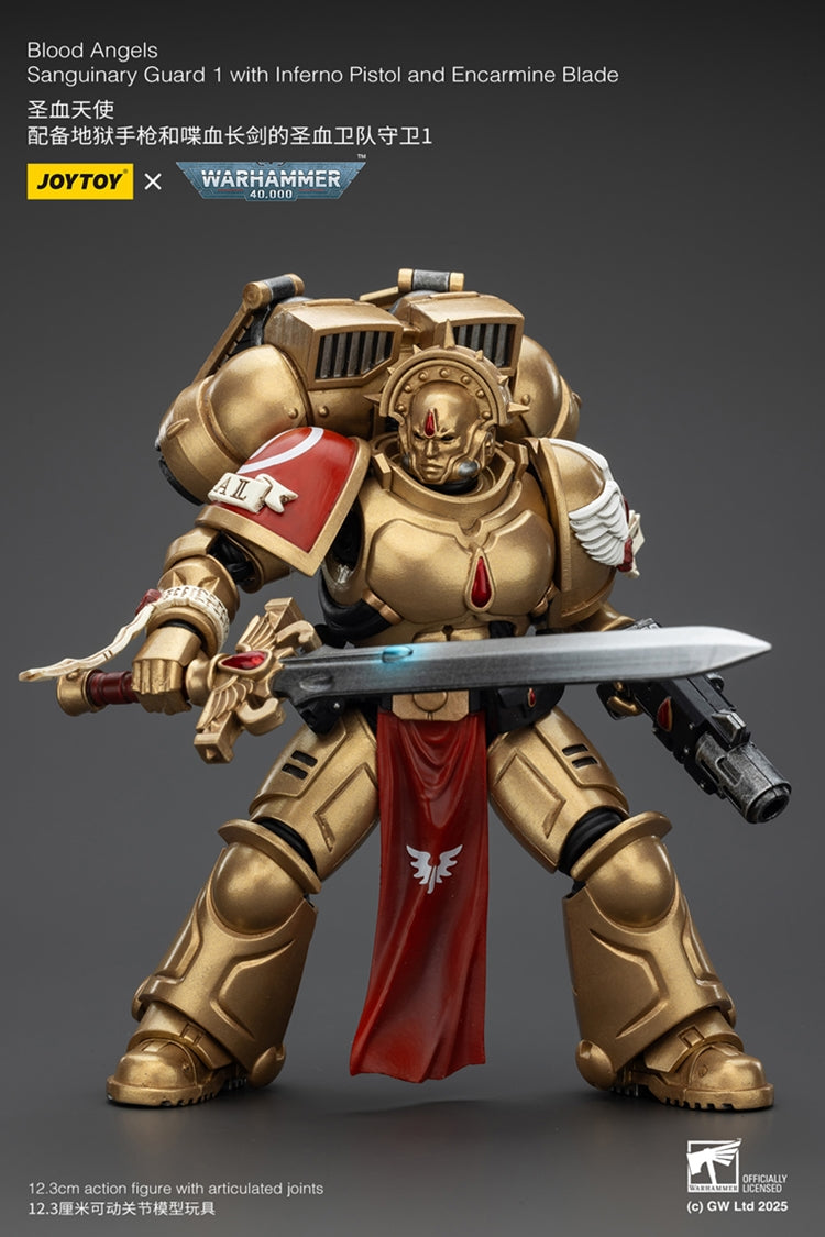 Warhammer 40,000 Blood Angels Sanguinary Guard 1 with Pistol Blade 1:18 Scale Action Figure