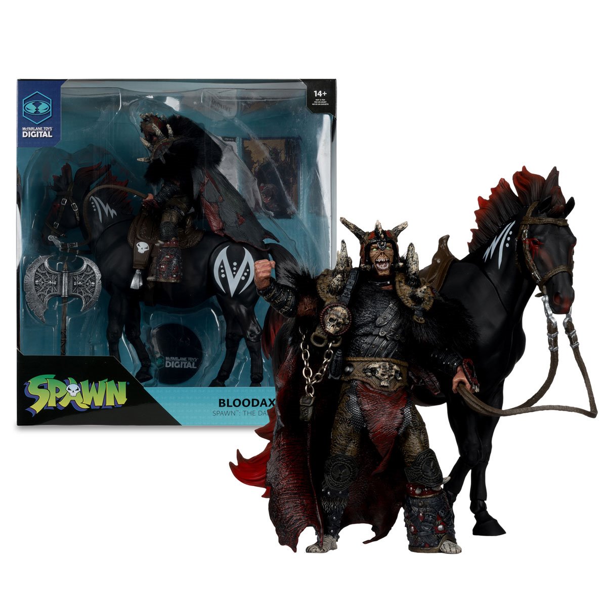 Spawn: The Dark Ages Bloodaxe with Horse 7-Inch Scale Action Figure 2-Pack with Digital Collectible