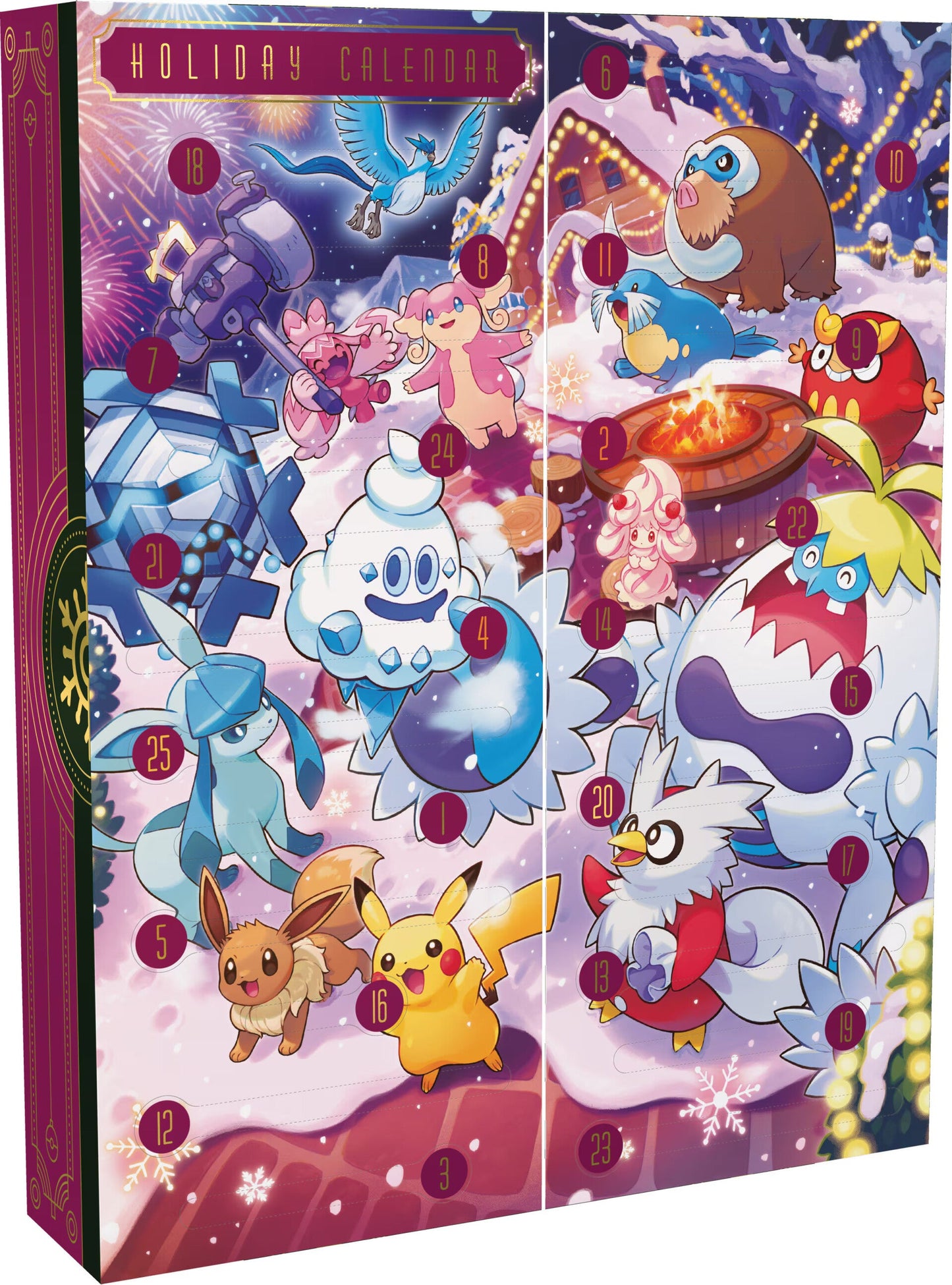 Pokémon TCG: Holiday Calendar 2025 – 25 Days of Surprises with Booster Packs, Foil Cards, Stickers & More