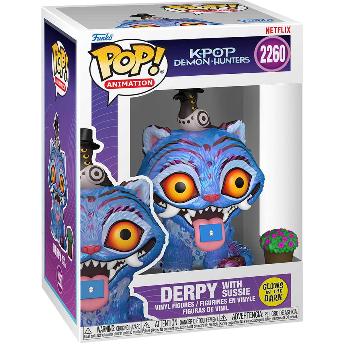 Pop! Animation: KPop Demon Hunters Tiger with Bird Glow-in-the-Dark