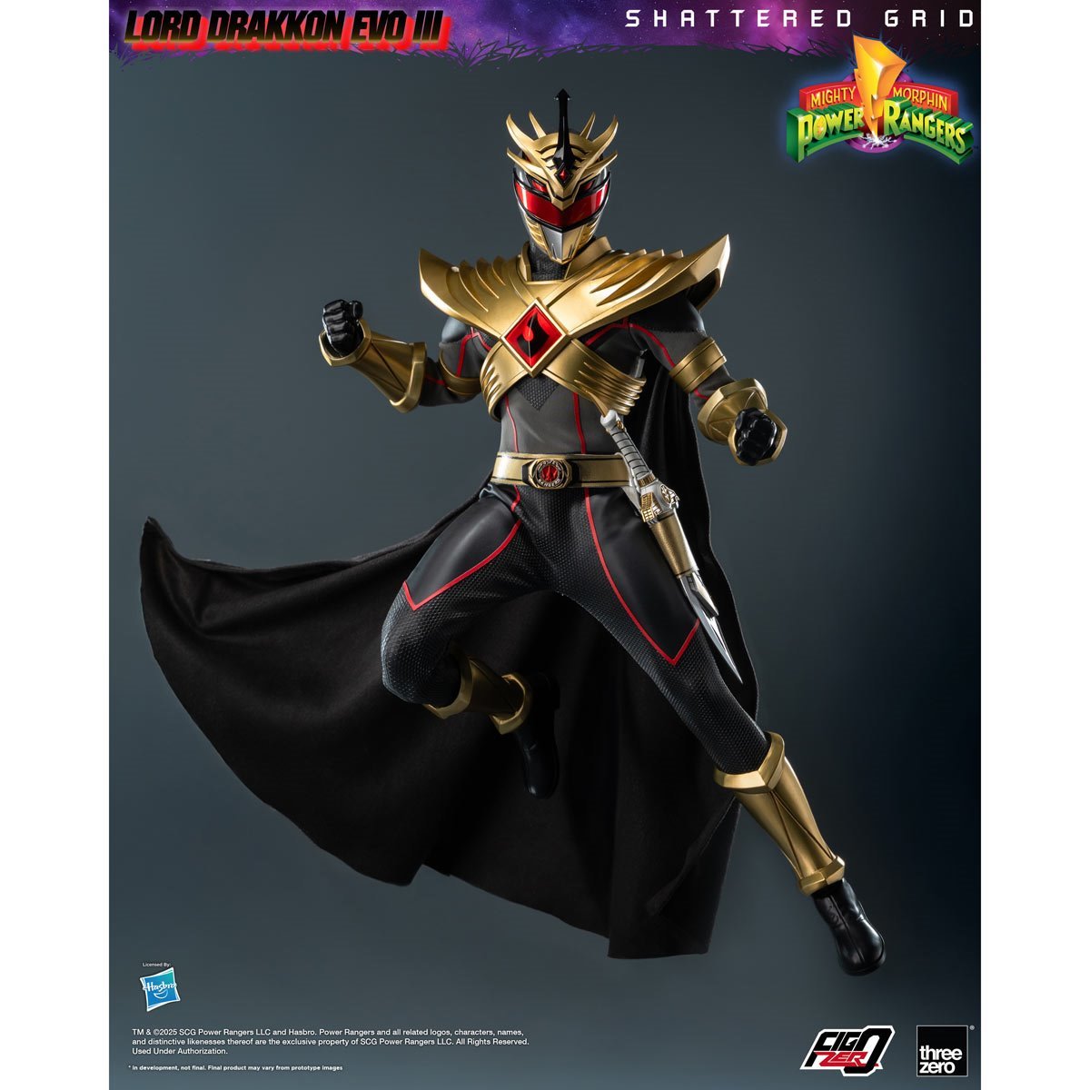 Mighty Morphin Power Rangers: Shattered Grid Lord Drakkon Evo III FigZero 1:6 Scale Action Figure