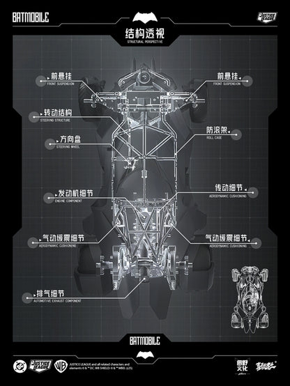 Justice League Batmobile 1/12 Scale Model Kit