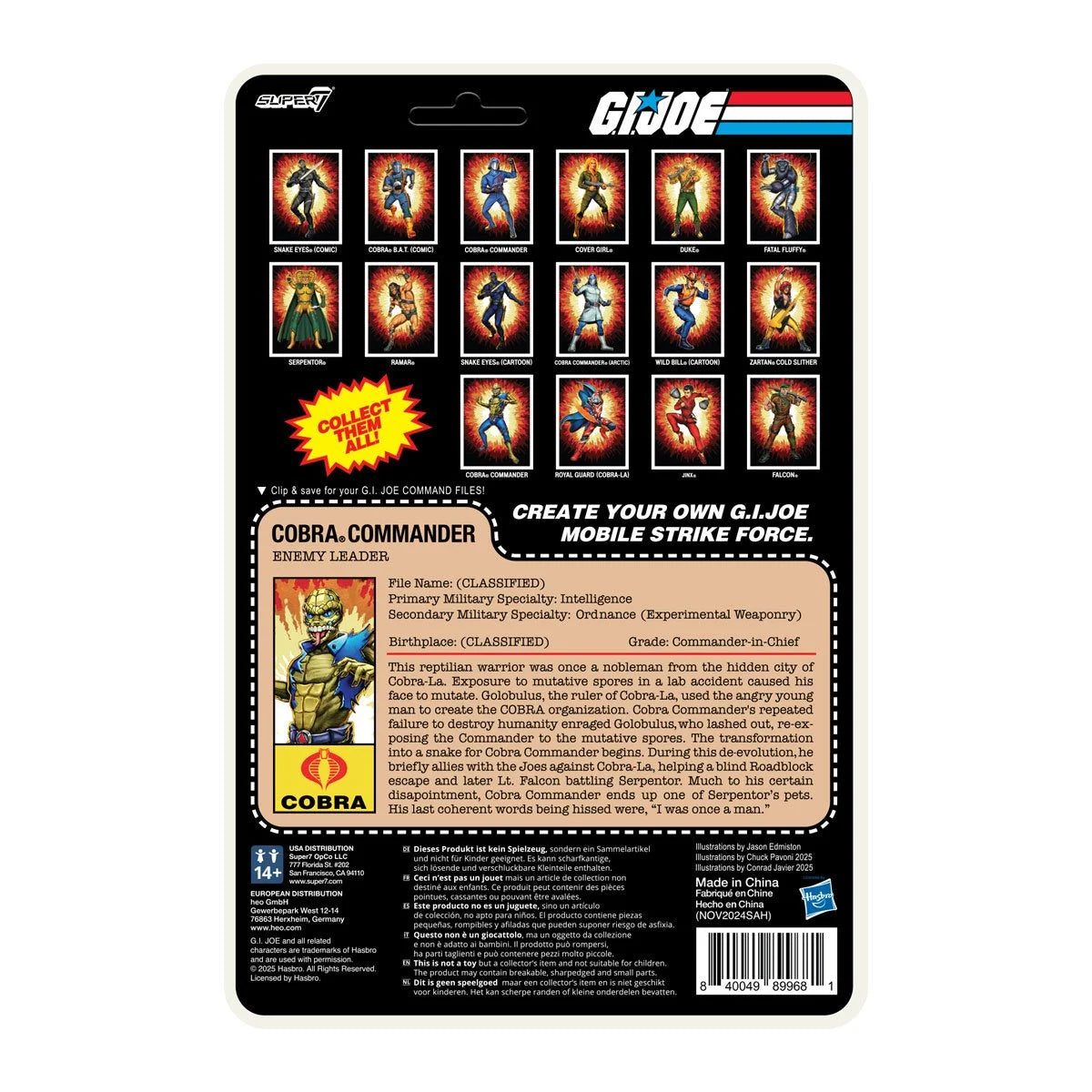 G.I. Joe Cobra Commander (Once a Man) 3 3/4-Inch ReAction+ Figure