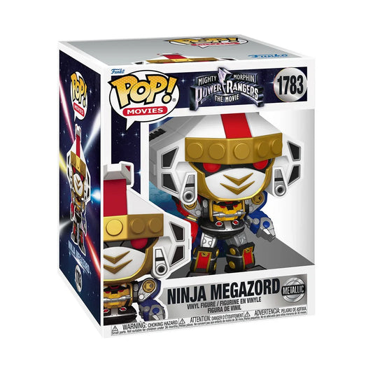 [Pre-Order] Pop! Movies: Mighty Morphin Power Rangers - Ninja Megazord Metallic Super 6 - Inch