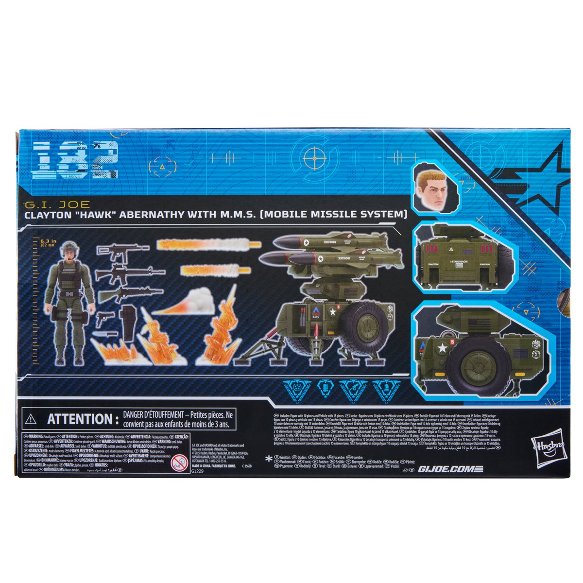G.I. Joe Classified Series #182 Clayton Hawk Abernathy 6-Inch Action Figure with M.M.S. (Mobile Missile System) Vehicle
