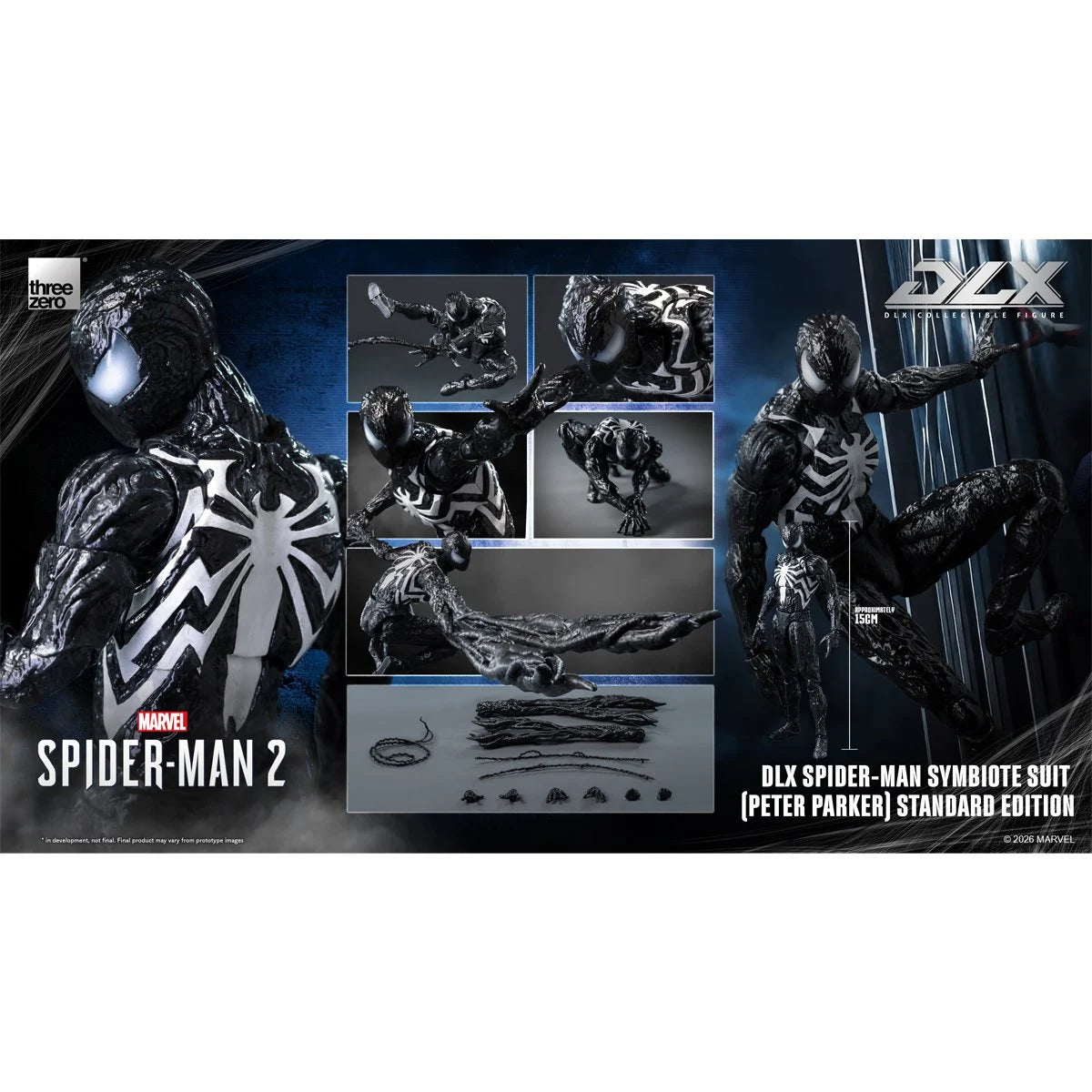 Marvel Spider-Man 2 Spider-Man Symbiote Suit Peter Parker Standard Edition DLX Action Figure