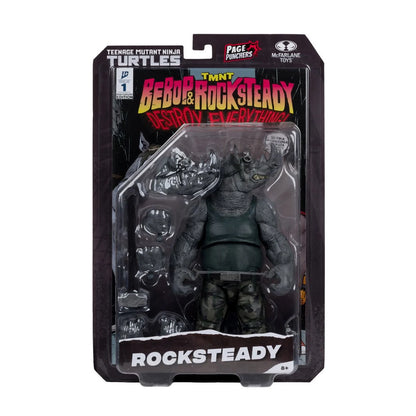 Teenage Mutant Ninja Turtles Page Punchers Wave 2 Rocksteady 5-Inch Scale Action Figure with Comic