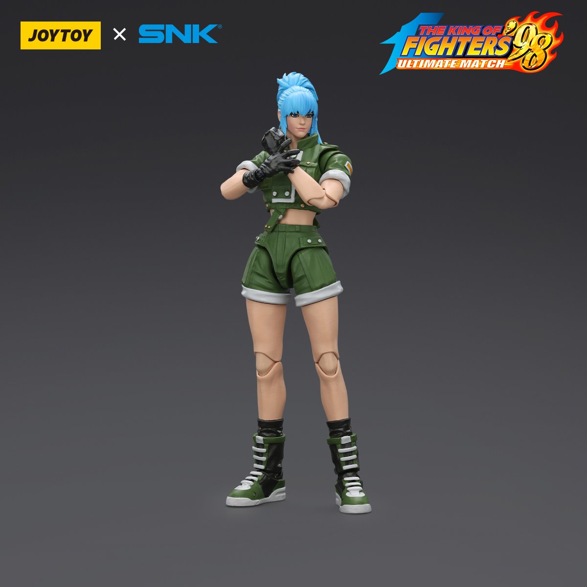 King of Fighters '98 Ultimate Match Ikari Warriors Team Leona Heidern 1:18 Scale Action Figure