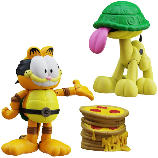 [Pre-Order] Garfield x Teenage Mutant Ninja Turtles Garfello and Sidekick Odie Action Figure 2-Pack
