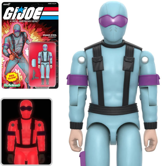 G.I. Joe Arctic Snake Eyes (Red Glow, Crystal Poison) 3 3/4-Inch ReAction+ Figure