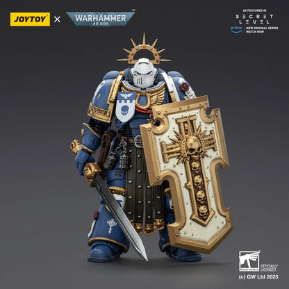 Warhammer 40,000 Ultramarines Torvald with Power Sword, Stormshield and Bolt Pistol 1:18 Scale Action Figure