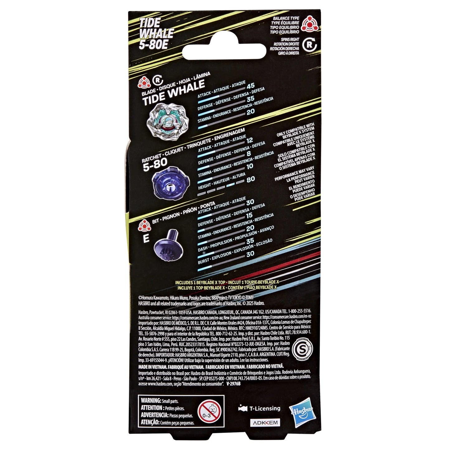 Beyblade X Tide Whale 5-80E Booster Pack Set