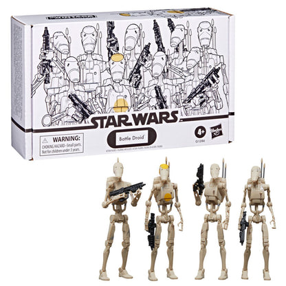Star Wars The Vintage Collection Battle Droid 3 3/4-Inch Action Figures 4-Pack