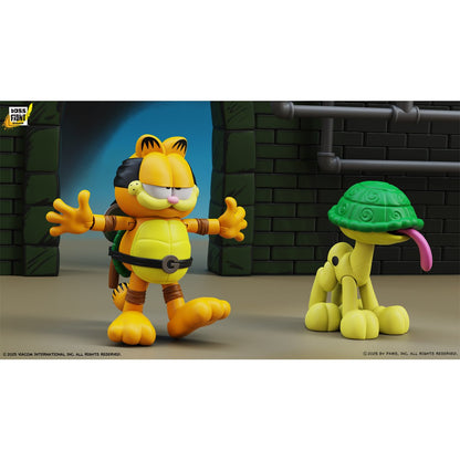 Garfield x Teenage Mutant Ninja Turtles Garfello and Sidekick Odie Action Figure 2-Pack