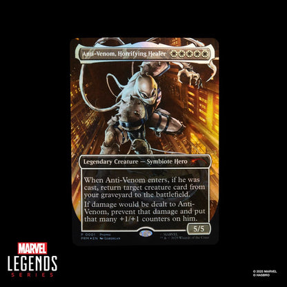 Spider-Man Marvel Legends Magic: The Gathering Agent Anti-Venom 6-Inch Action Figure and Card