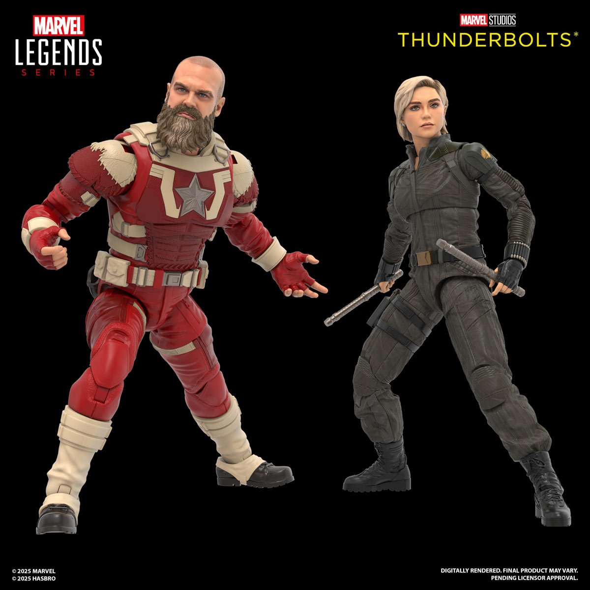 Marvel Legends Series Thunderbolts* Movie Yelena Belova and Red Guardian 6-Inch Action Figures 2-Pack