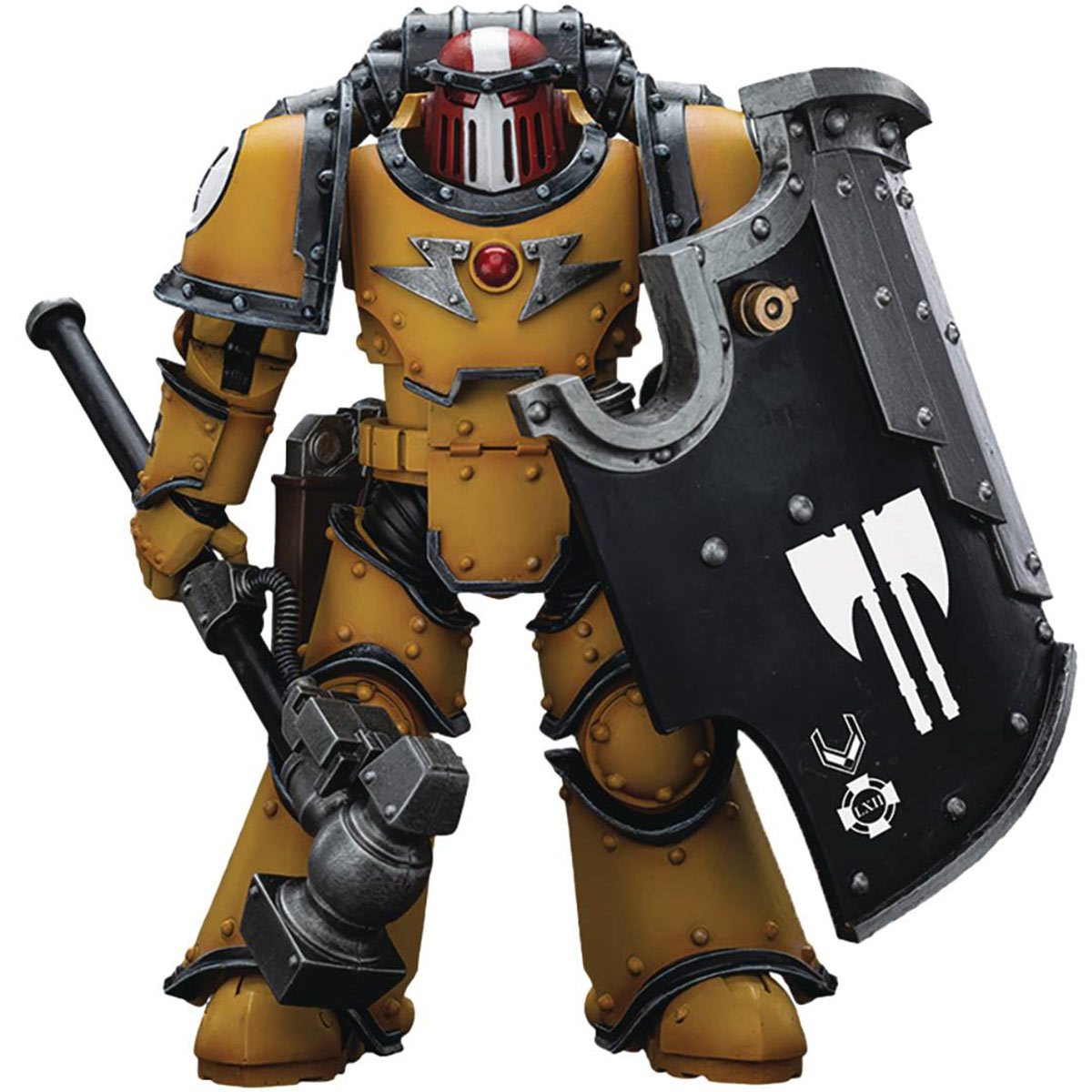 Warhammer 40,000 Imperial Fists Legion MkIII Breacher Squad Sergeant Thunder Hammer 1:18 Scale Action Figure