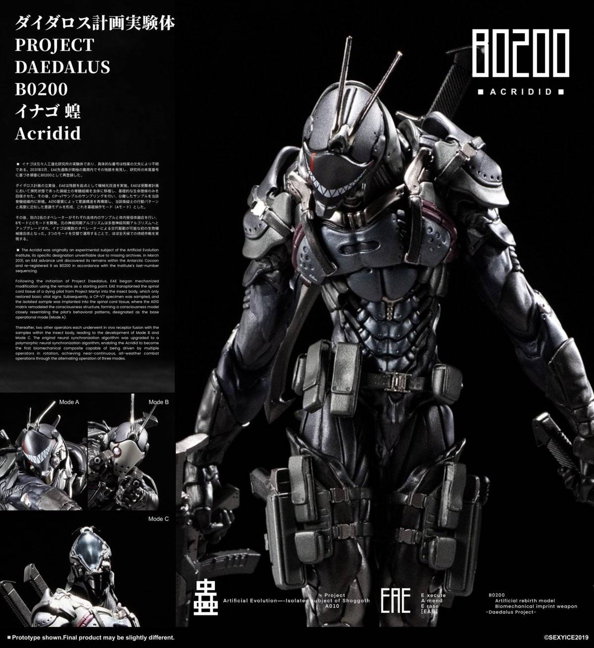 Vermin Series: Project Daedalus B0200 Locust Acridid 1/12 Scale Action Figure