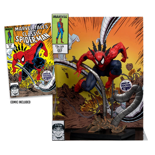 Marvel Wave 5 Spider-Man Marvel Tales #223 1:6 Scale Posed Figure with Scene and Comic