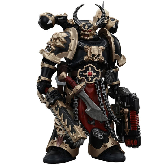 [Pre-Order] Warhammer 40,000 Chaos Space Marines Black Legion Chosen Chainsword 1:18 Scale Action Figure