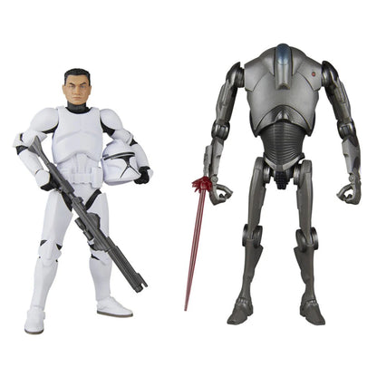 Star Wars The Black Series Phase I Clone Trooper & Super Battle Droid 6-Inch Action Figures