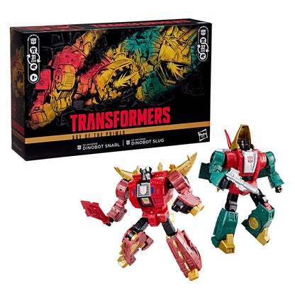 Transformers Generations Selects Age of the Primes Leader Class G2 Universe Dinobots Slug and Snarl Action Figures