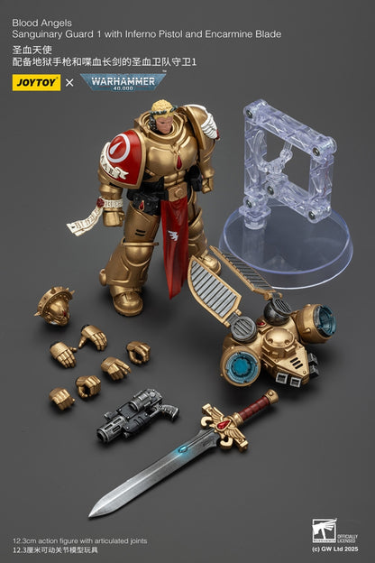 Warhammer 40,000 Blood Angels Sanguinary Guard 1 with Pistol Blade 1:18 Scale Action Figure