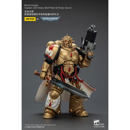 Warhammer 40,000 Blood Angels Captain with Heavy Bolt Pistol and Power Sword 1:18 Scale Action Figure