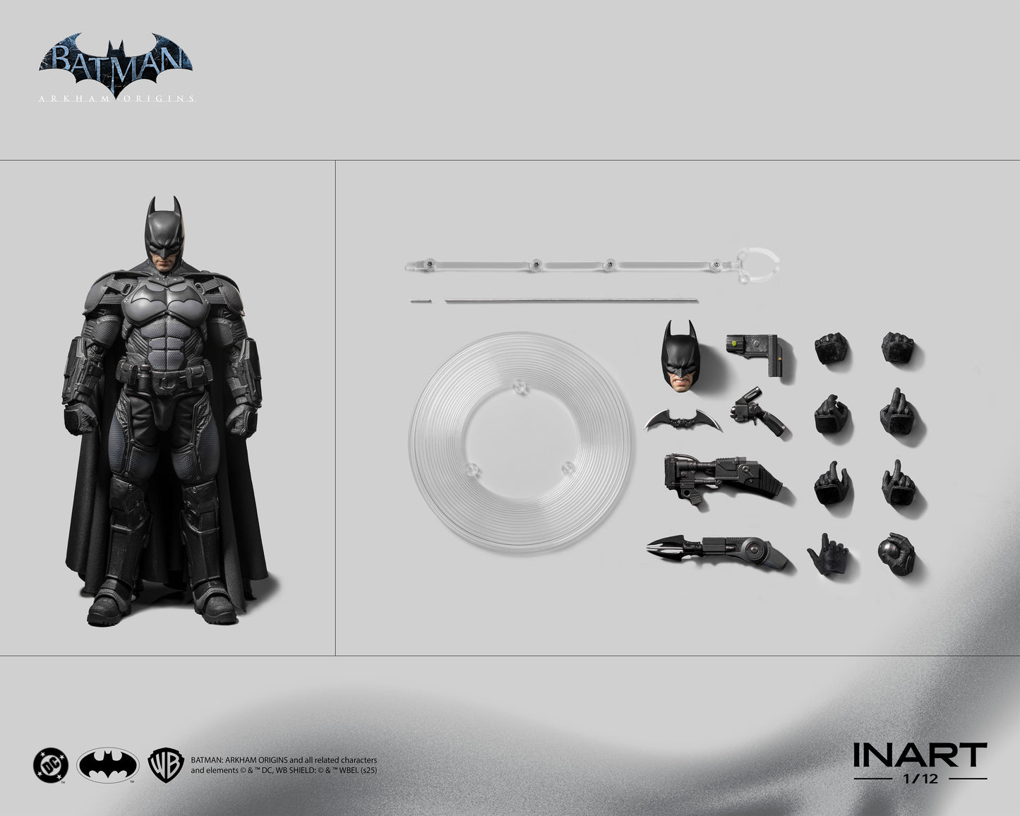 INART Arkham Origins Batman 1/12 Action Figure