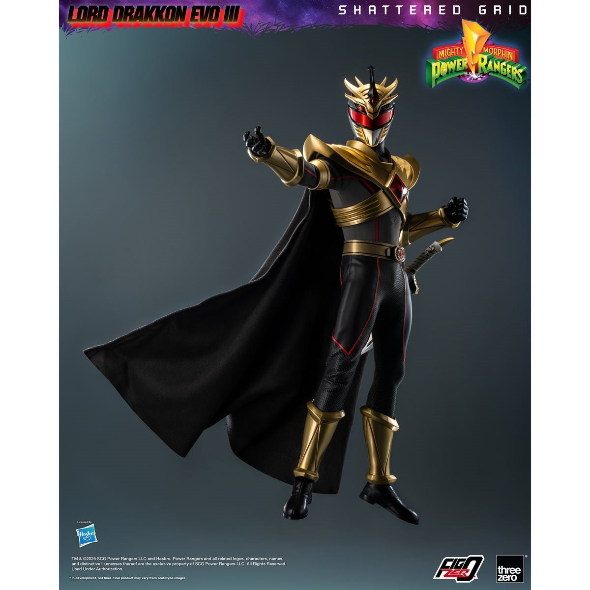 Mighty Morphin Power Rangers: Shattered Grid Lord Drakkon Evo III FigZero 1:6 Scale Action Figure