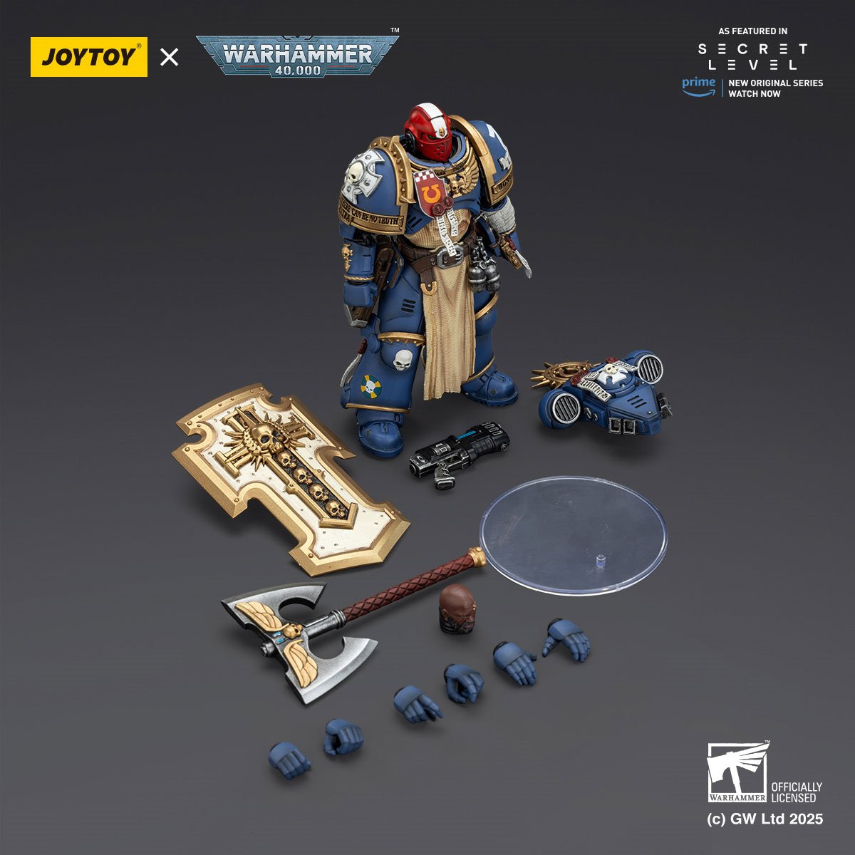 Warhammer 40,000 Ultramarines Metaurus with Power Axe, Stormshield and Plasma Pistol 1:18 Scale Action Figure