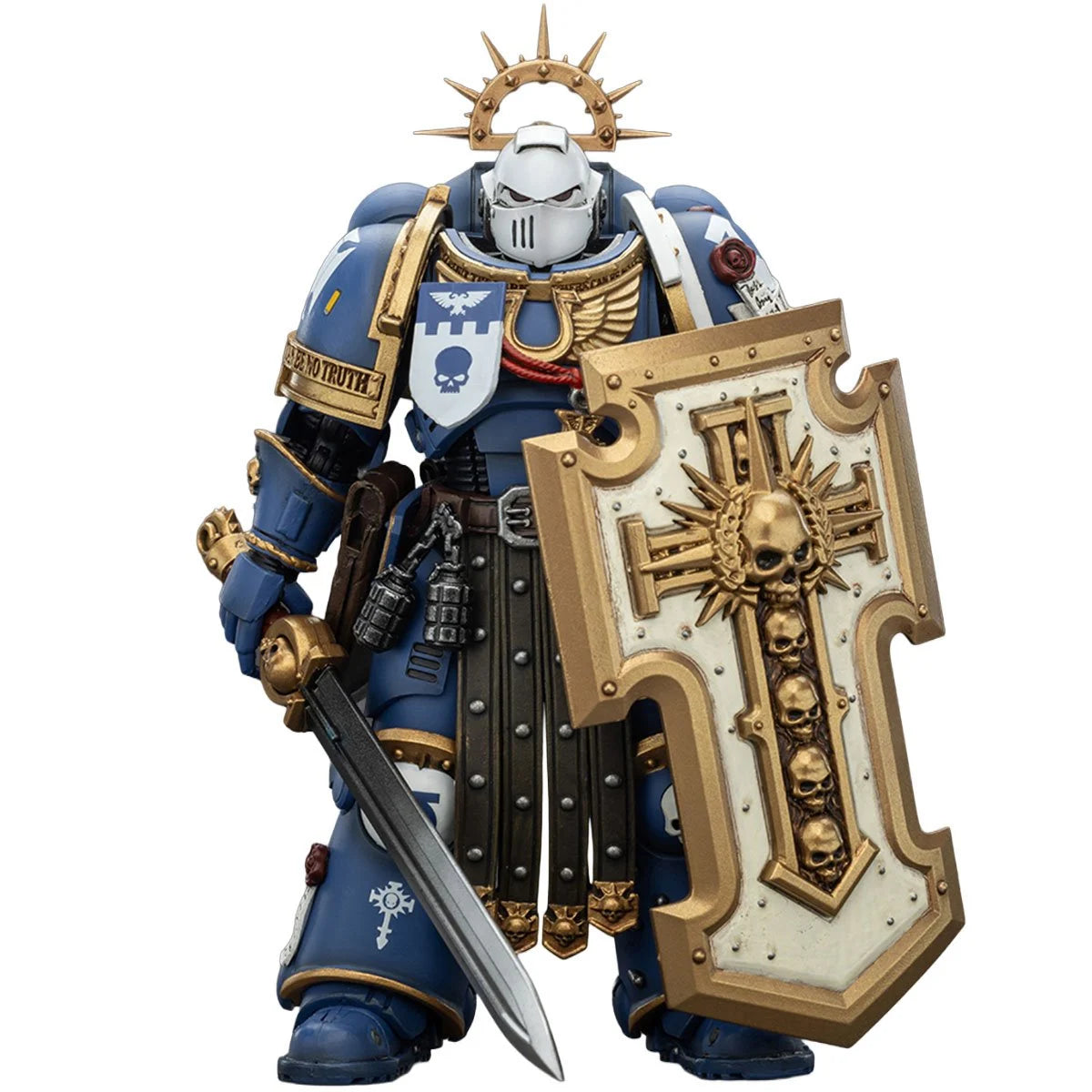 Warhammer 40,000 Ultramarines Torvald with Power Sword, Stormshield and Bolt Pistol 1:18 Scale Action Figure