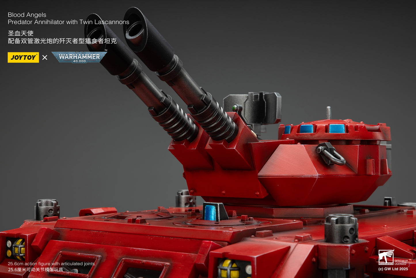 Warhammer 40,000 Blood Angels Predator Annihilator with Twin Lascannons 1:18 Scale Action Figure