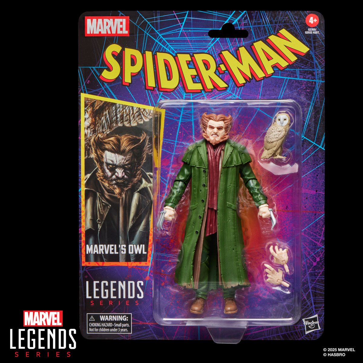 Spider-Man Marvel Legends Retro Cardback Owl 6-Inch Action Figure