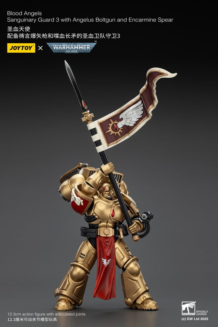 Warhammer 40,000 Blood Angels Sanguinary Guard 3 with Boltgun Spear 1:18 Scale Action Figure
