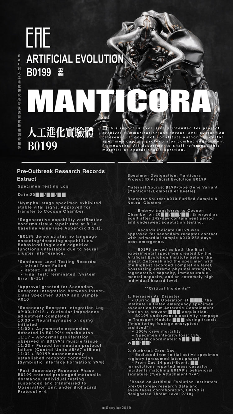 Vermin Series: Artificial Evolution B0199 Manticora 1/12 Scale Action Figure