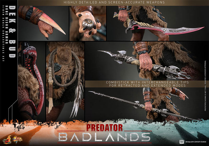 Predator: Badlands Dek (Bone Bison Armor) & Bud Collectible Figure