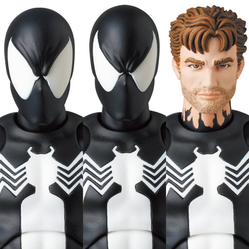 Marvel Spiderman Black Costume (Comic Ver.) MAFEX No.147 Action Figure (Reissue)