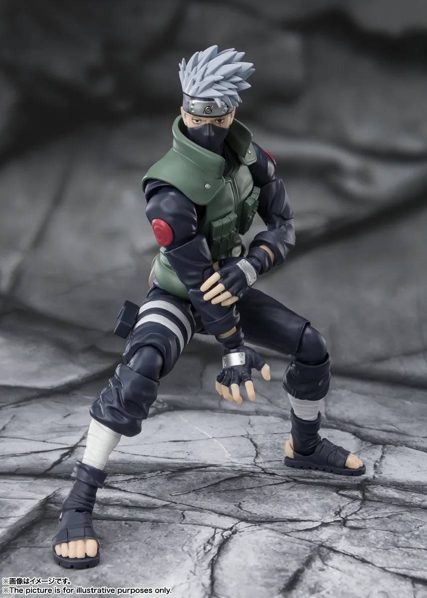 Naruto Shippuden Kakashi Hatake The Famed Sharingan Hero S.H. Figuarts Action Figure (Reissue)