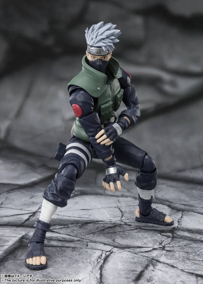 Naruto Shippuden Kakashi Hatake The Famed Sharingan Hero S.H. Figuarts Action Figure (Reissue)