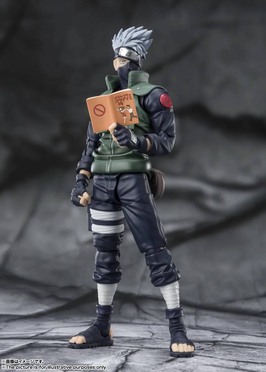 Naruto Shippuden Kakashi Hatake The Famed Sharingan Hero S.H. Figuarts Action Figure (Reissue)