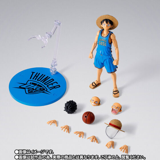 One Piece x NBA Monkey D. Luffy: Oklahoma City Thunder Ver. Exclusive S.H.Figuarts Action Figure