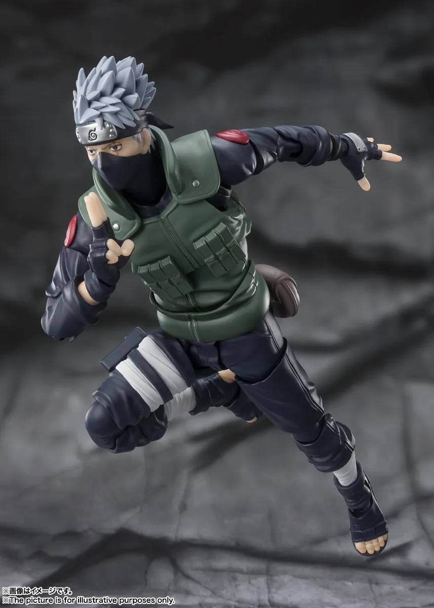 Naruto Shippuden Kakashi Hatake The Famed Sharingan Hero S.H. Figuarts Action Figure (Reissue)